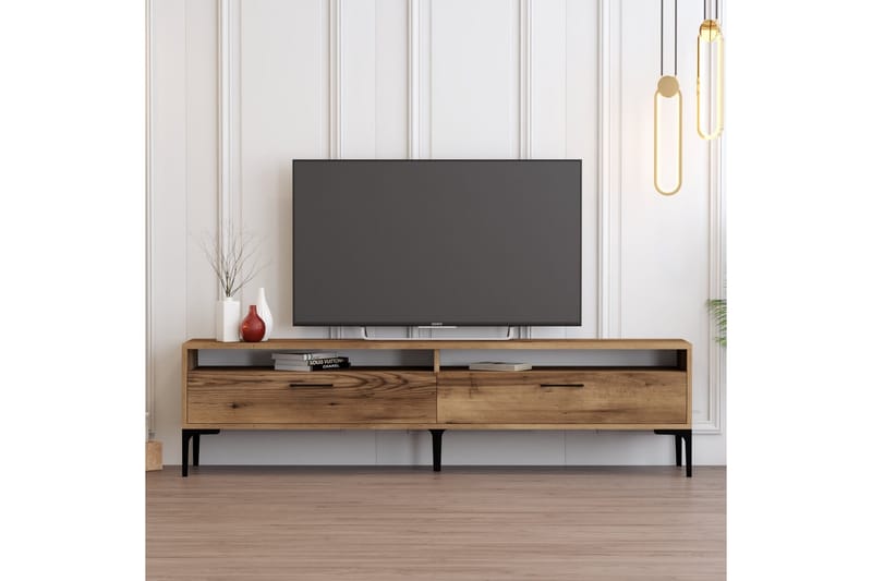 Tv-bänk Laggartorp 180 cm - Valnöt - Möbler - TV- & Mediamöbler - TV bänk & mediabänk