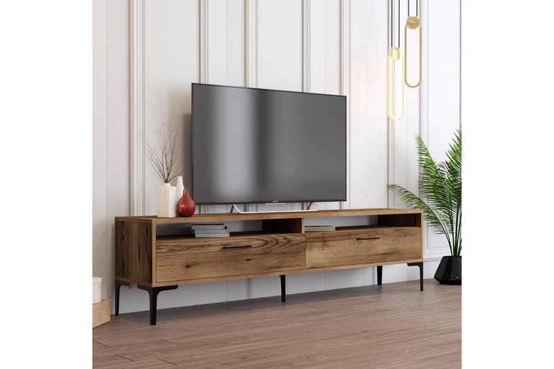 Tv-bänk Laggartorp 180 cm - Valnöt - Möbler - TV- & Mediamöbler - TV bänk & mediabänk