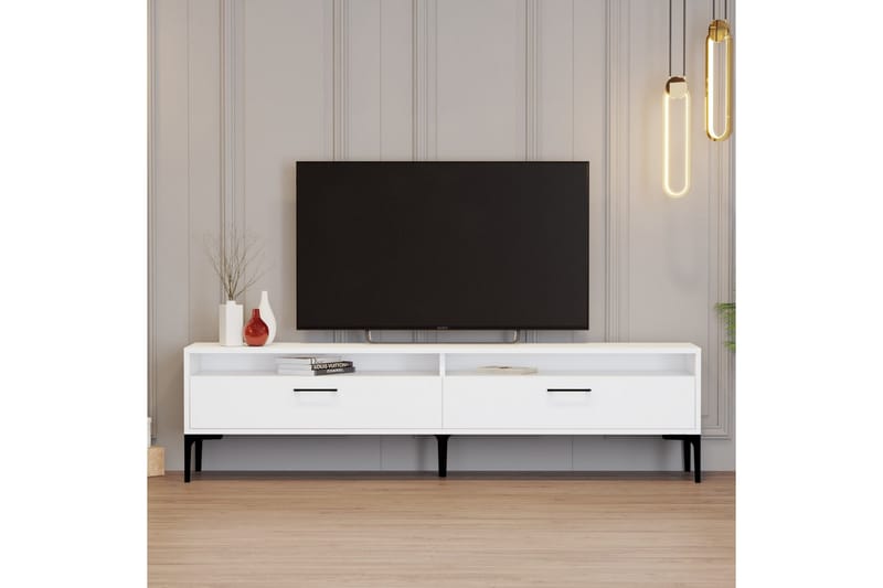 Tv-bänk Laggartorp 180 cm - Vit - Möbler - TV- & Mediamöbler - TV bänk & mediabänk