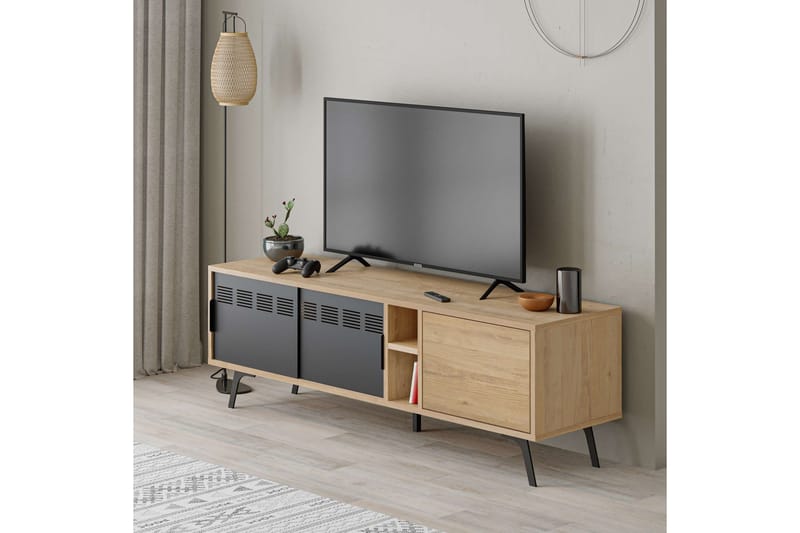 Tv-bänk Lulia 148,2 cm - Brun/Ek - Möbler - TV- & Mediamöbler - TV bänk & mediabänk