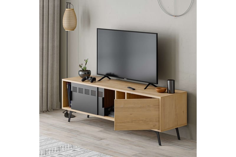 Tv-bänk Lulia 148,2 cm - Brun/Ek - Möbler - TV- & Mediamöbler - TV bänk & mediabänk