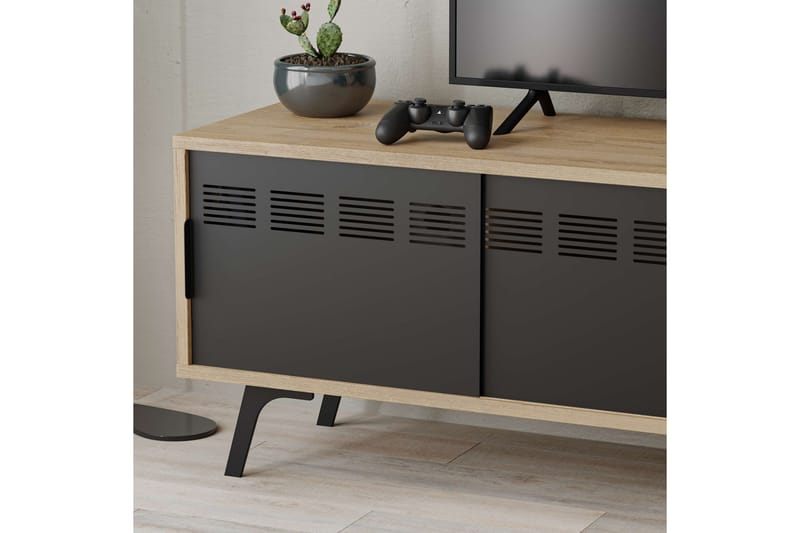 Tv-bänk Lulia 148,2 cm - Brun/Ek - Möbler - TV- & Mediamöbler - TV bänk & mediabänk