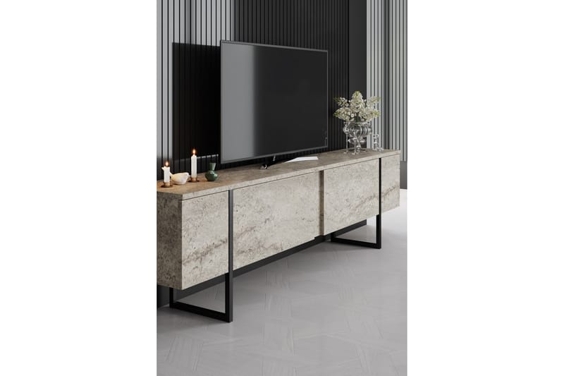 Tv-bänk Luxe 180 cm - Beige/Svart - Möbler - TV- & Mediamöbler - TV bänk & mediabänk