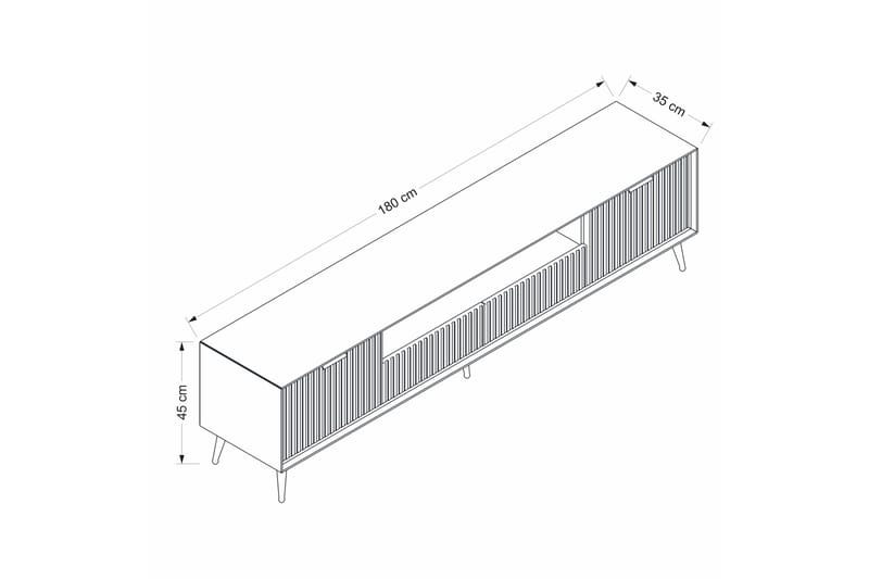 Tv-bänk Luxe 180 cm - Sandsten - Möbler - TV- & Mediamöbler - TV bänk & mediabänk