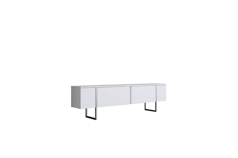 Tv-bänk Luxe 180 cm - Vit/Silver - Möbler - TV- & Mediamöbler - TV bänk & mediabänk