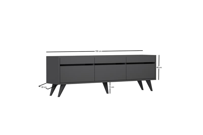 Tv-bänk Maddington 150 cm - Antracit - Möbler - TV- & Mediamöbler - TV bänk & mediabänk