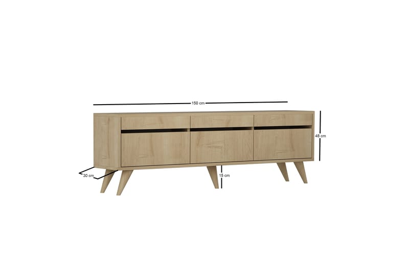 Tv-bänk Maddington 150 cm - Ek - Möbler - TV- & Mediamöbler - TV bänk & mediabänk