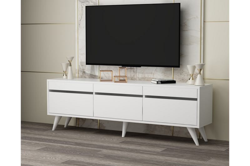 Tv-bänk Maddington 150 cm - Vit - Möbler - TV- & Mediamöbler - TV bänk & mediabänk