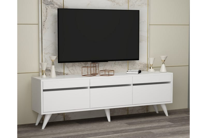 Tv-bänk Maddington 150 cm - Vit - Möbler - TV- & Mediamöbler - TV bänk & mediabänk