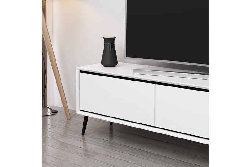 Tv-bänk Manisha 180 cm - Svart/Vit - Möbler - TV- & Mediamöbler - TV bänk & mediabänk