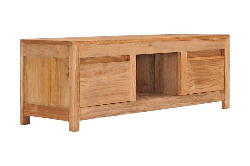 TV-bänk 100x30x35 cm massiv teak - Brun - Möbler - TV- & Mediamöbler - TV bänk & mediabänk