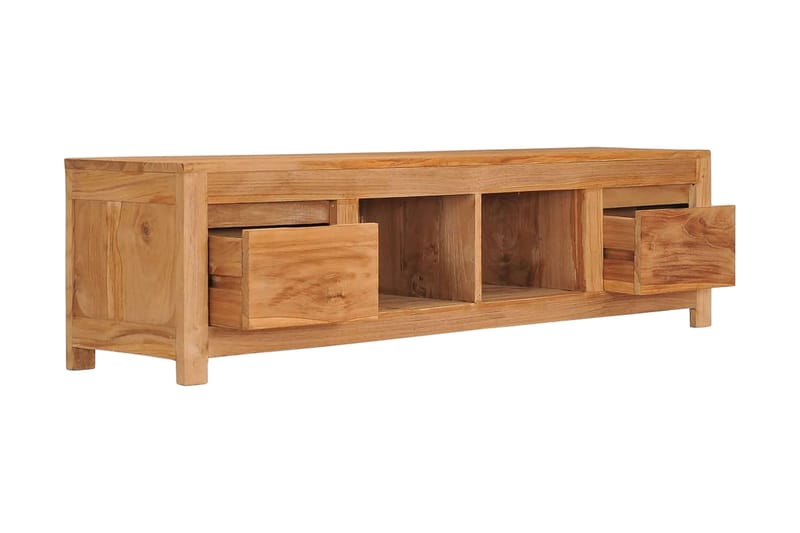 TV-bänk 135x30x35 cm massiv teak - Brun - Möbler - TV- & Mediamöbler - TV bänk & mediabänk