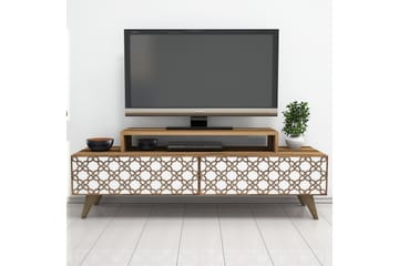 TV-Bänk Amtorp 140 cm - Brun|Vit - Möbler - TV- & Mediamöbler - TV bänk & mediabänk