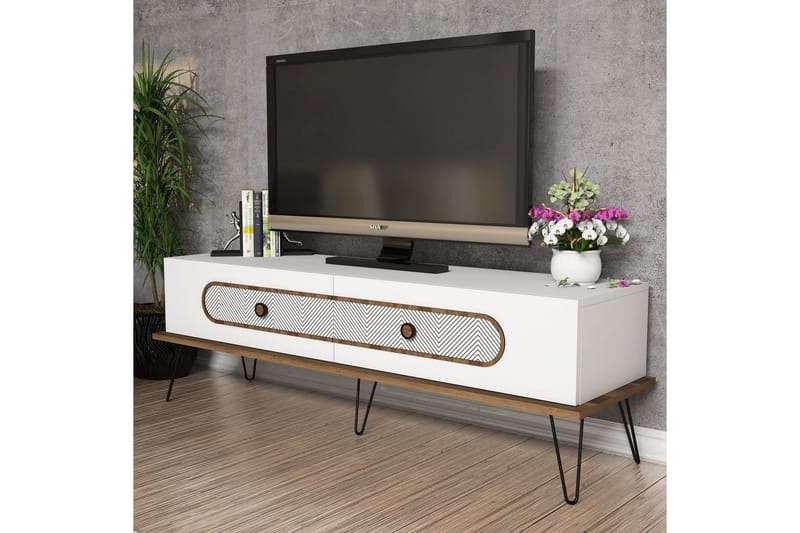 TV-Bänk Amtorp 145 cm - Vit - Möbler - TV- & Mediamöbler - TV bänk & mediabänk