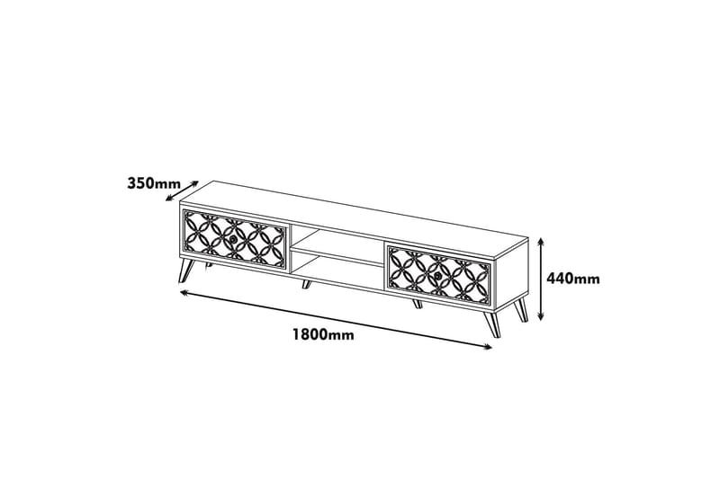 TV-Bänk Amtorp 180 cm - Brun - Möbler - TV- & Mediamöbler - TV bänk & mediabänk