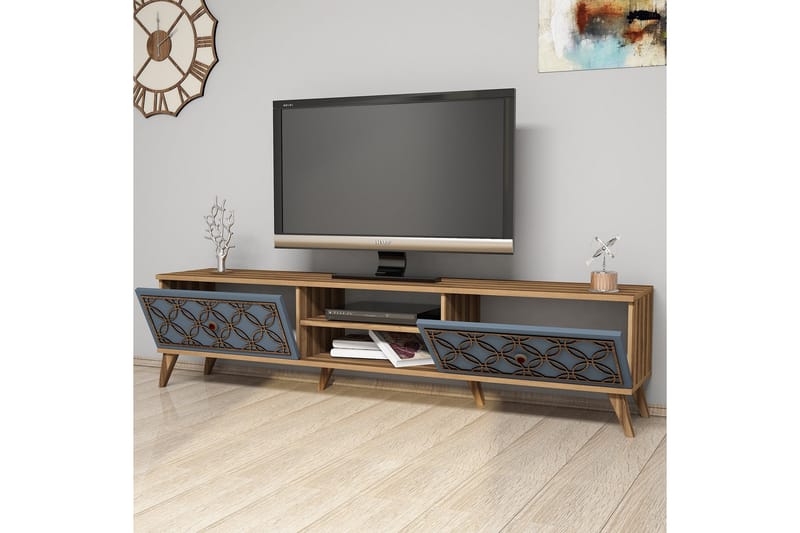 TV-Bänk Amtorp 180 cm - Brun/Grå - Möbler - TV- & Mediamöbler - TV bänk & mediabänk