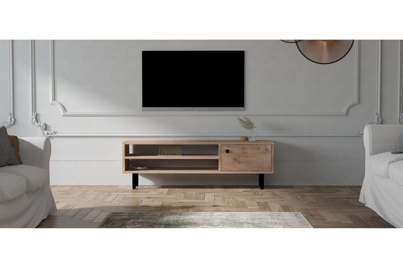 Tv-bänk Ashemark 120 cm - Natur - Möbler - TV- & Mediamöbler - TV bänk & mediabänk