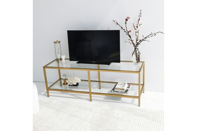 Tv-bänk Basico 130 cm - Guld - Möbler - TV- & Mediamöbler - TV bänk & mediabänk