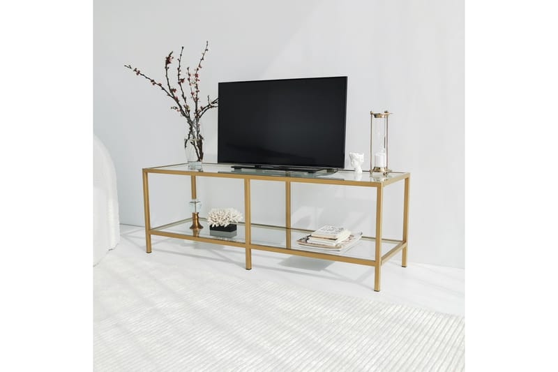 Tv-bänk Basico 130 cm - Guld - Möbler - TV- & Mediamöbler - TV bänk & mediabänk