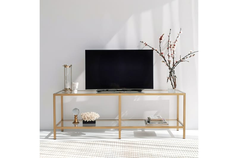 Tv-bänk Basico 130 cm - Guld - Möbler - TV- & Mediamöbler - TV bänk & mediabänk