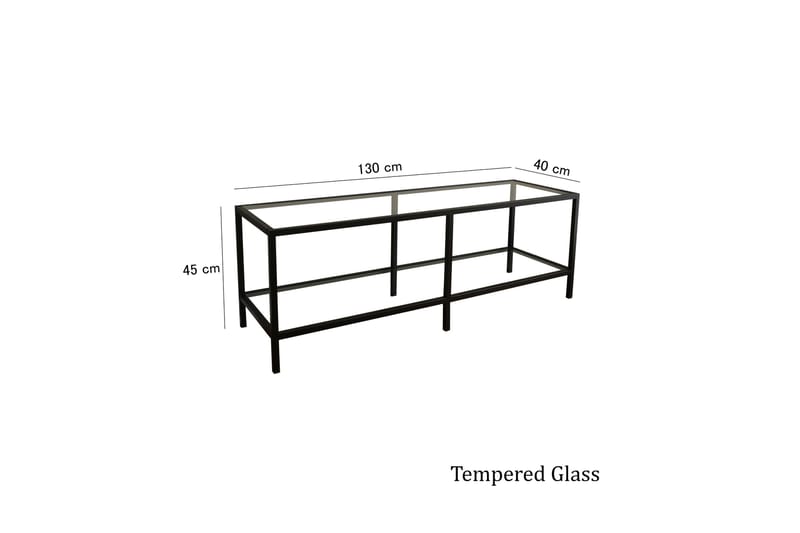 Tv-bänk Basico 130 cm - Svart - Möbler - TV- & Mediamöbler - TV bänk & mediabänk