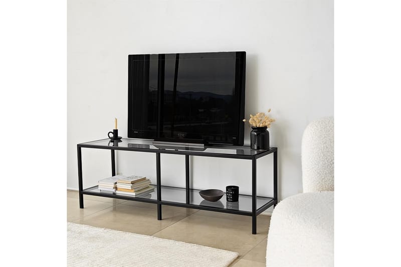 Tv-bänk Basico 130 cm - Svart - Möbler - TV- & Mediamöbler - TV bänk & mediabänk