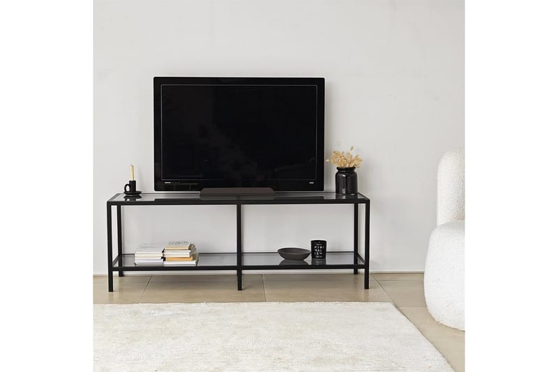 Tv-bänk Basico 130 cm - Svart - Möbler - TV- & Mediamöbler - TV bänk & mediabänk