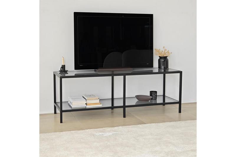 Tv-bänk Basico 130 cm - Svart - Möbler - TV- & Mediamöbler - TV bänk & mediabänk