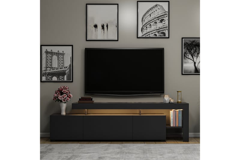 Tv-bänk Beliza 192 cm - Antracit - Möbler - TV- & Mediamöbler - TV bänk & mediabänk