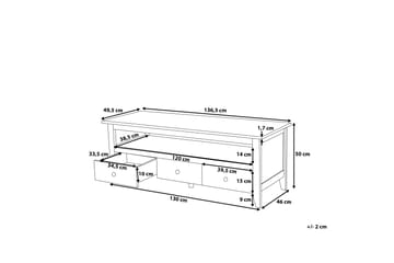 Tv-Bänk Berkeley 49,5x136,5 cm - Vit - Möbler - TV- & Mediamöbler - TV bänk & mediabänk