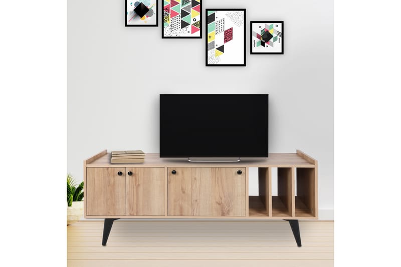 Tv-bänk Buhing 150 cm - Natur - Möbler - TV- & Mediamöbler - TV bänk & mediabänk