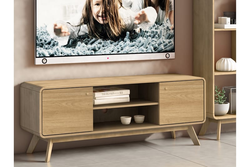 Tv-bänk Caitlyn 140 cm - Natur - Möbler - TV- & Mediamöbler - TV bänk & mediabänk