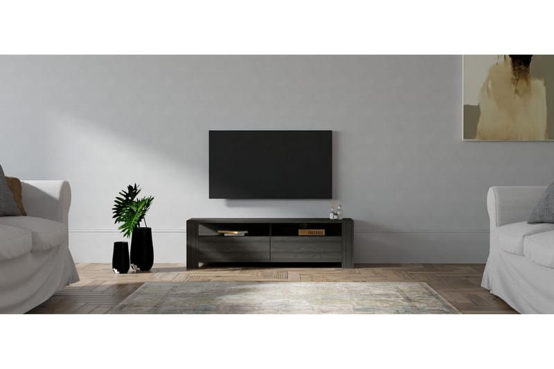 Tv-bänk Camern 140 cm - Antracit - Möbler - TV- & Mediamöbler - TV bänk & mediabänk