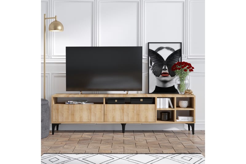 Tv-bänk Evanie 180 cm - Natur - Möbler - TV- & Mediamöbler - TV bänk & mediabänk