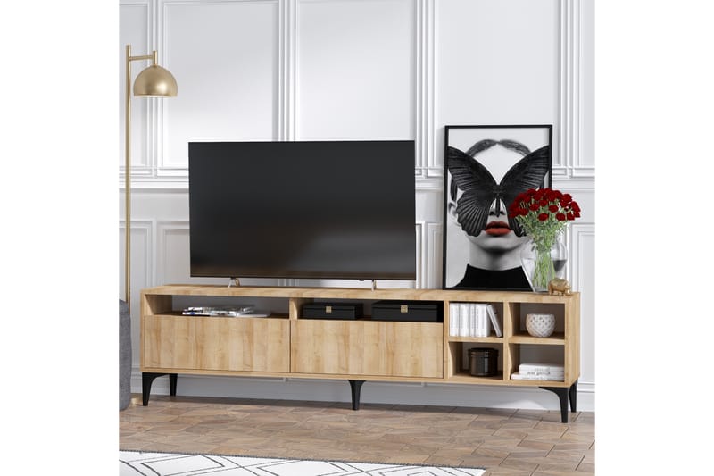 Tv-bänk Evanie 180 cm - Natur - Möbler - TV- & Mediamöbler - TV bänk & mediabänk