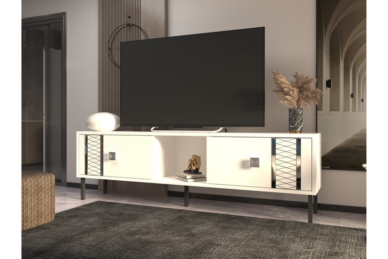 Tv-bänk Frede 150 cm - Silver - Möbler - TV- & Mediamöbler - TV bänk & mediabänk