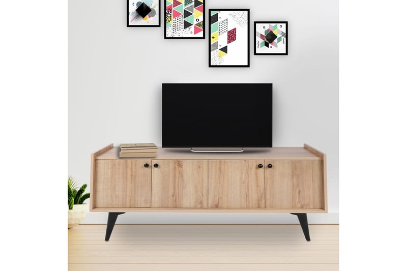 Tv-bänk Geestan 150 cm - Natur - TV bänk & mediabänk