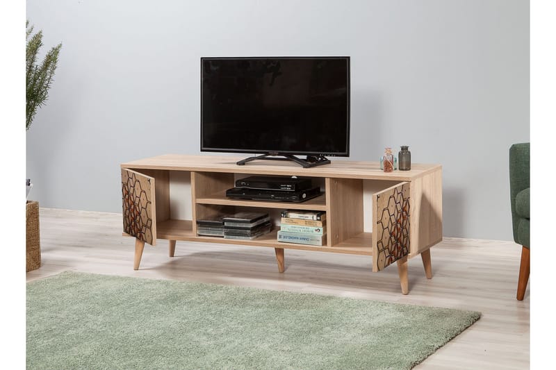 TV-Bänk Gillberga 140 cm - Brun - Möbler - TV- & Mediamöbler - TV bänk & mediabänk