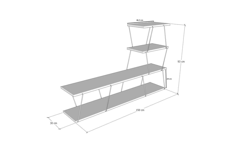 Tv-bänk Igazz 150 cm - Antracit - Möbler - TV- & Mediamöbler - TV bänk & mediabänk