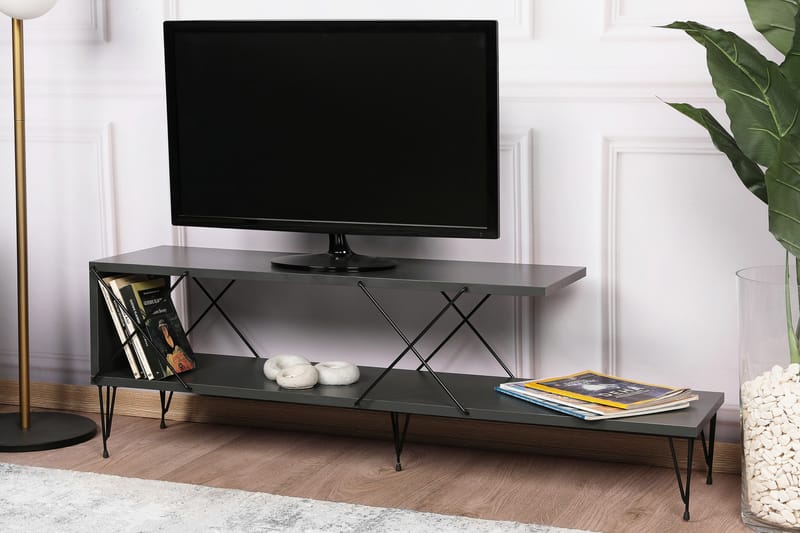 Tv-bänk Jaennis 120 cm - Antracit - Möbler - TV- & Mediamöbler - TV bänk & mediabänk