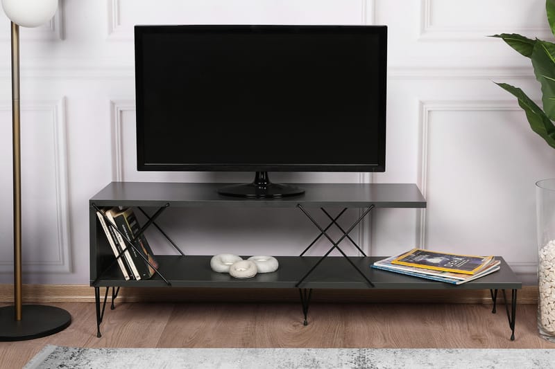 Tv-bänk Jaennis 120 cm - Antracit - Möbler - TV- & Mediamöbler - TV bänk & mediabänk