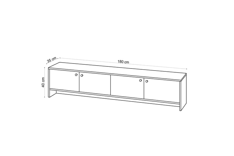 Tv-bänk Jimma 180 cm - Natur - Möbler - TV- & Mediamöbler - TV bänk & mediabänk