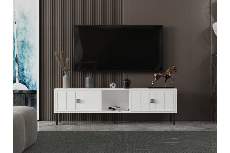 Tv-bänk Keary 150 cm - Silver - Möbler - TV- & Mediamöbler - TV bänk & mediabänk