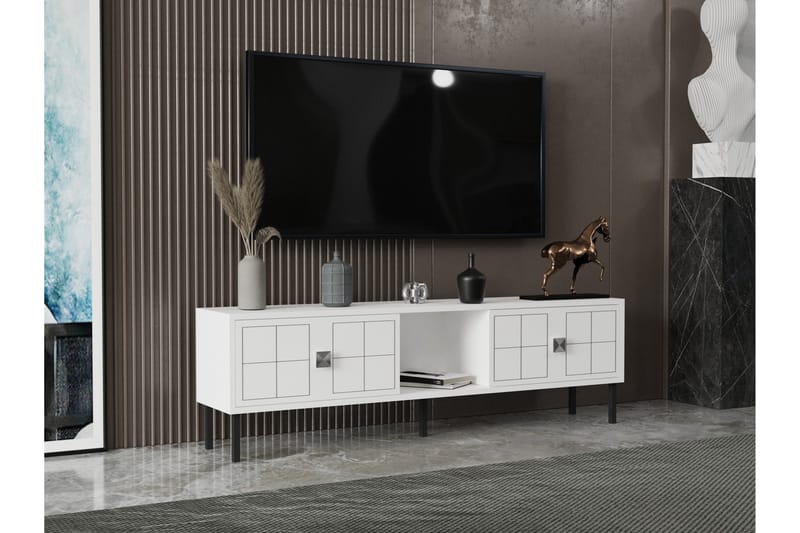 Tv-bänk Keary 150 cm - Silver - Möbler - TV- & Mediamöbler - TV bänk & mediabänk