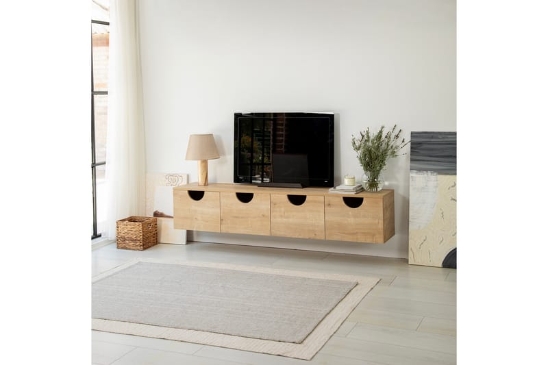 Tv-bänk Khalidur 180 cm - Ek - Möbler - TV- & Mediamöbler - TV bänk & mediabänk