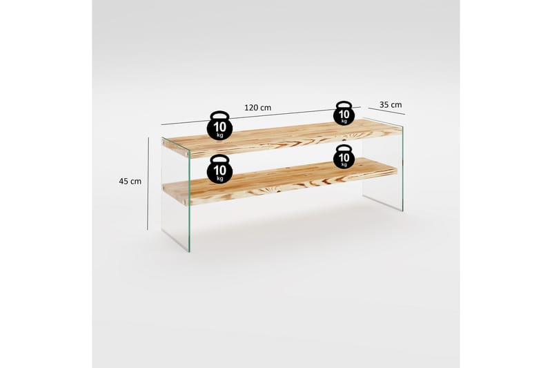 Tv-bänk Kruisland 120 cm - Natur - Möbler - TV- & Mediamöbler - TV bänk & mediabänk