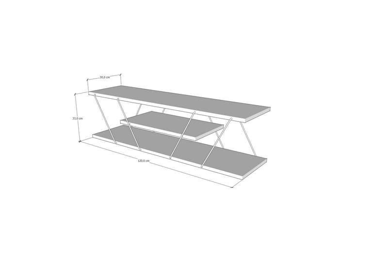 Tv-bänk Ljsufors 120 cm - Gul/Svart - Möbler - TV- & Mediamöbler - TV bänk & mediabänk