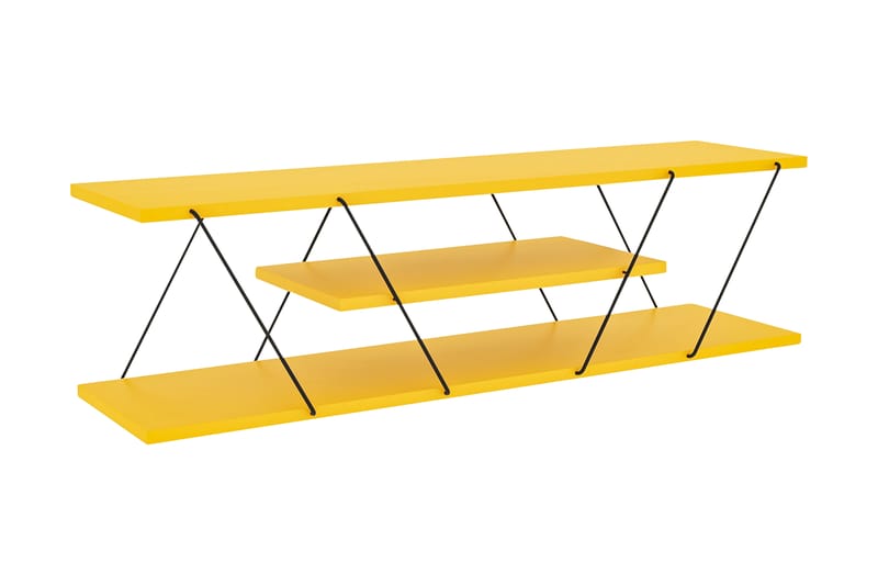 Tv-bänk Ljsufors 120 cm - Gul/Svart - Möbler - TV- & Mediamöbler - TV bänk & mediabänk