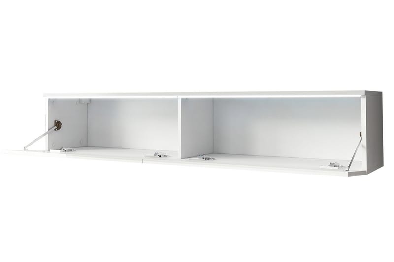 TV-bänk Lourmais 140 cm LED-belysning - Trä/Natur|Vit LED - Möbler - TV- & Mediamöbler - TV bänk & mediabänk