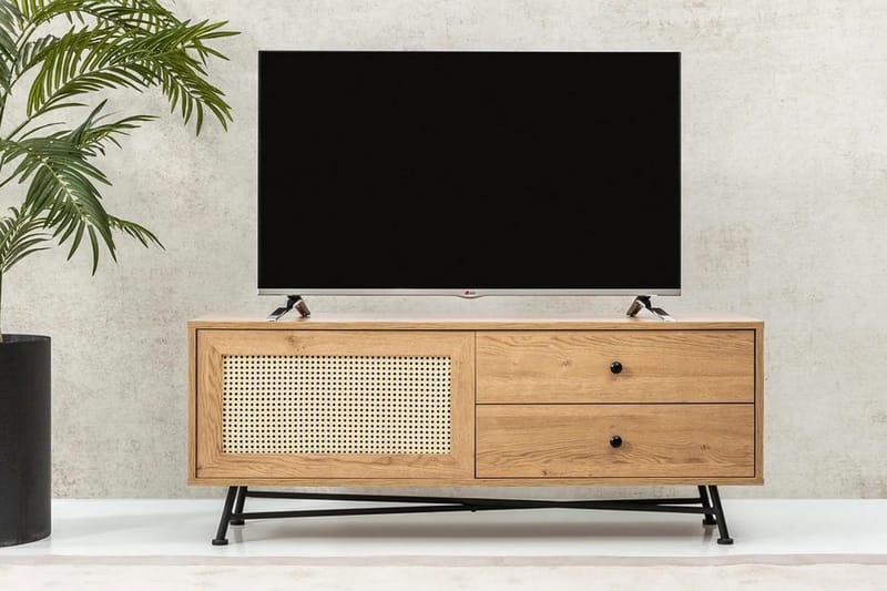 Tv-bänk Makwana 140 cm - Natural - Möbler - TV- & Mediamöbler - TV bänk & mediabänk